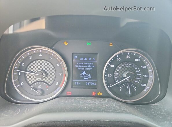 5NPD84LF0LH594761 2020 HYUNDAI ELANTRA White Instrument cluster view