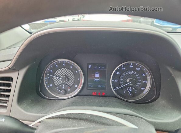 5NPD84LF0LH599023 2020 HYUNDAI ELANTRA White Instrument cluster view