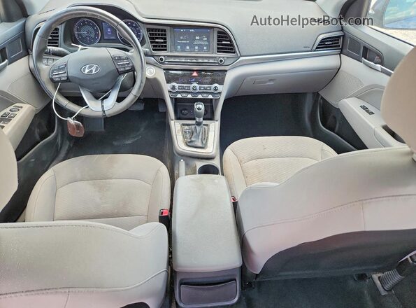 5NPD84LF0LH610926 2020 HYUNDAI ELANTRA Синий Вид панели приборов