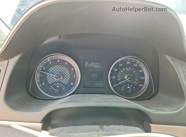 5NPD84LF0LH610926 2020 HYUNDAI ELANTRA Синий Вид щитка приборов