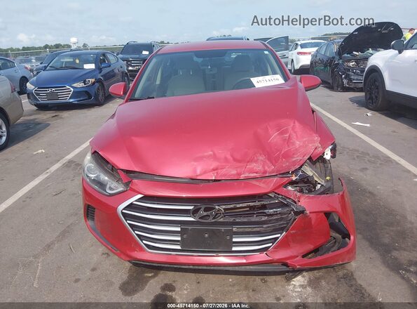 5NPD84LF1HH010746 2017 HYUNDAI ELANTRA Red Vista del cuadro de instrumentos