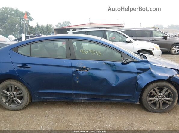 5NPD84LF1HH035257 2017 HYUNDAI ELANTRA Blue Вид задньої частини салону
