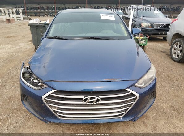 5NPD84LF1HH035257 2017 HYUNDAI ELANTRA Blue Вид щитка приладів