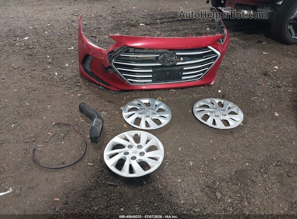 5NPD84LF1HH037591 2017 HYUNDAI ELANTRA Red Vista del cuadro de instrumentos