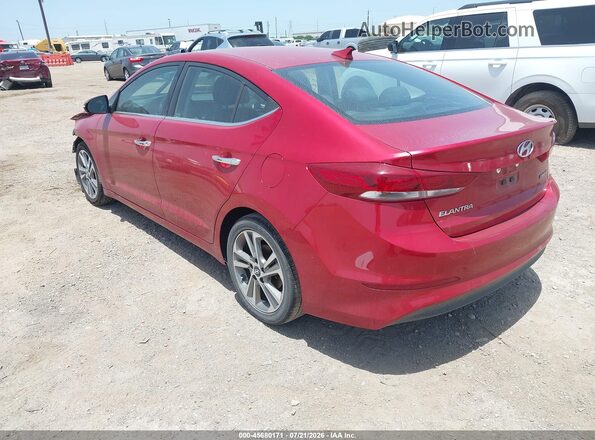 5NPD84LF1HH099640 2017 HYUNDAI ELANTRA Red Trasero izquierdo