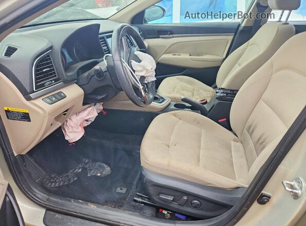 5NPD84LF1HH166074 2017 HYUNDAI ELANTRA Beige წინა სალონის ხედი