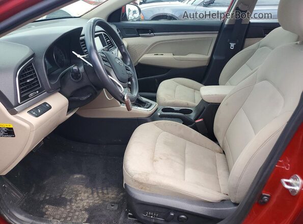 5NPD84LF1HH203138 2017 HYUNDAI ELANTRA Red Vista interior delantera