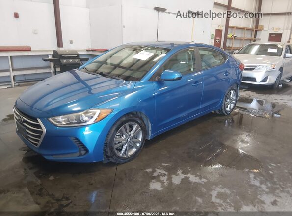 5NPD84LF1JH233195 2018 HYUNDAI ELANTRA Синий Передняя левая четверть