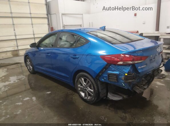 5NPD84LF1JH233195 2018 HYUNDAI ELANTRA Синий Задняя левая четверть