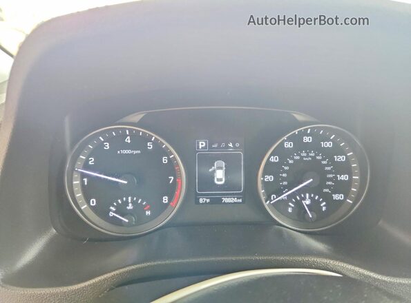 5NPD84LF1JH234380 2018 HYUNDAI ELANTRA Белый Вид щитка приборов