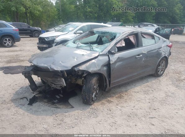 5NPD84LF1JH280730 2018 HYUNDAI ELANTRA Gray წინა მარცხენა ხედი სამი მეოთხედიდან