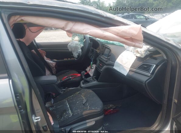 5NPD84LF1JH280730 2018 HYUNDAI ELANTRA Gray წინა სალონის ხედი