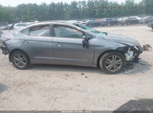 5NPD84LF1JH280730 2018 HYUNDAI ELANTRA Gray უკანა სალონის ხედი
