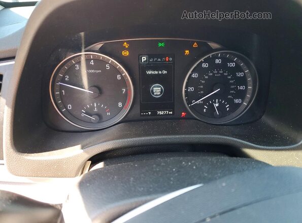 5NPD84LF1JH288178 2018 HYUNDAI ELANTRA Blue Սարքավորումների վահանակի տեսք