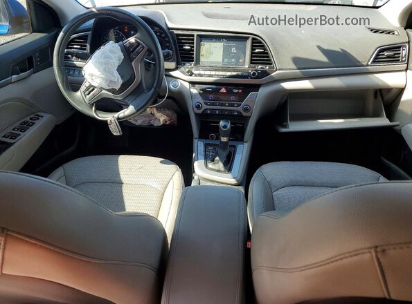 5NPD84LF1JH288178 2018 HYUNDAI ELANTRA Blue Առջևի վահանակի տեսք