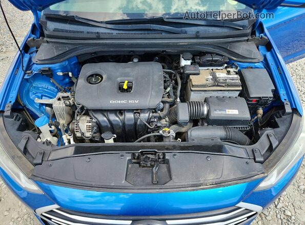 5NPD84LF1JH291596 2018 HYUNDAI ELANTRA Blue Вид задньої частини салону