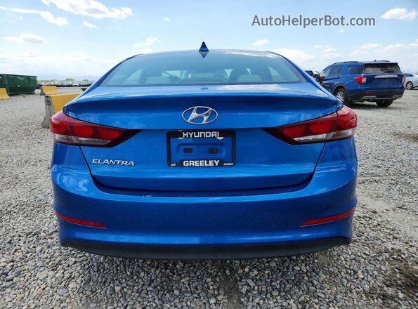 5NPD84LF1JH291596 2018 HYUNDAI ELANTRA Blue Вид ззаду