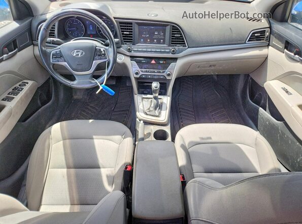 5NPD84LF1JH291596 2018 HYUNDAI ELANTRA Blue Вид панелі приладів
