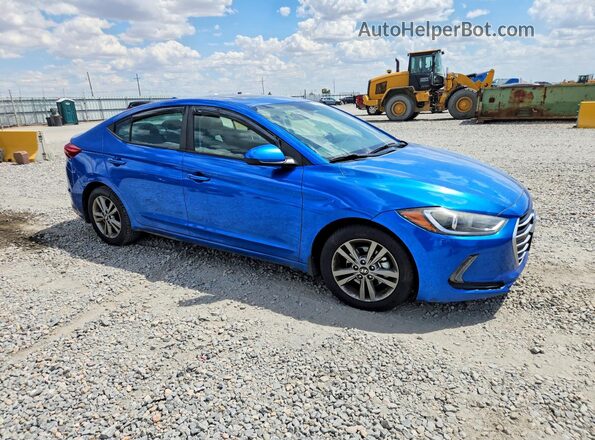 5NPD84LF1JH291596 2018 HYUNDAI ELANTRA Blue Передня права чверть