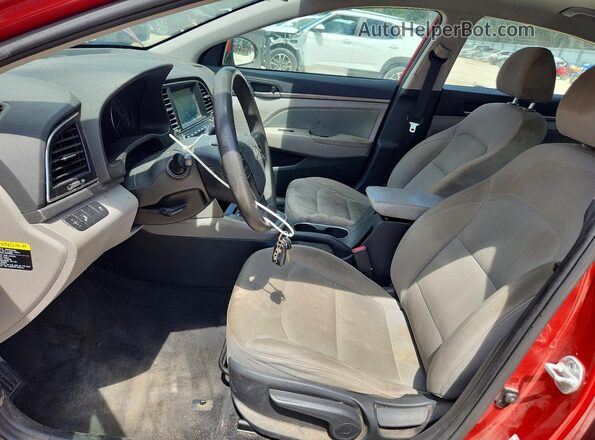 5NPD84LF1JH300040 2018 HYUNDAI ELANTRA Red წინა სალონის ხედი
