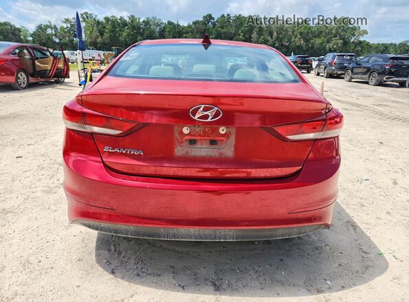 5NPD84LF1JH300040 2018 HYUNDAI ELANTRA Red უკანა ხედი