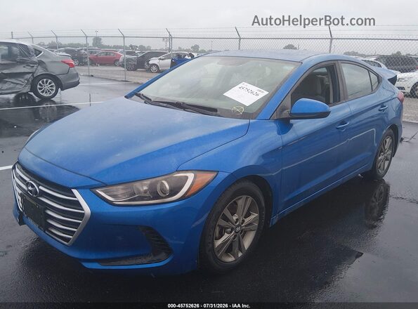 5NPD84LF1JH306159 2018 HYUNDAI ELANTRA Blue Передня ліва чверть