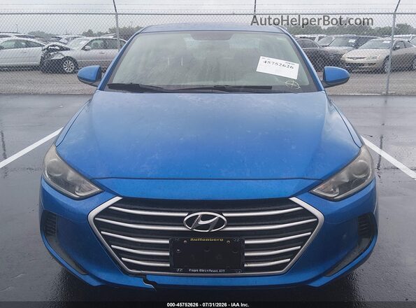5NPD84LF1JH306159 2018 HYUNDAI ELANTRA Blue Вид щитка приладів