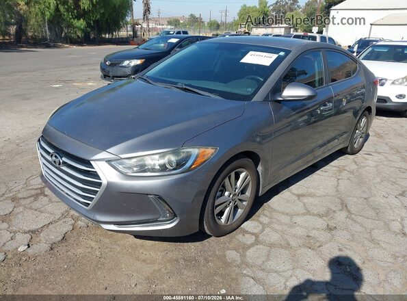 5NPD84LF1JH380374 2018 HYUNDAI ELANTRA Gray Front left