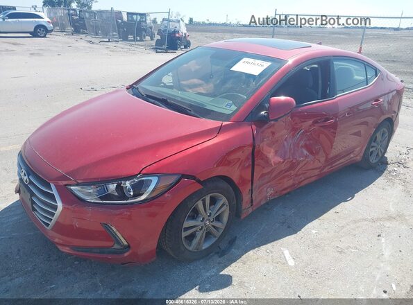 5NPD84LF1JH393366 2018 HYUNDAI ELANTRA Red Front left