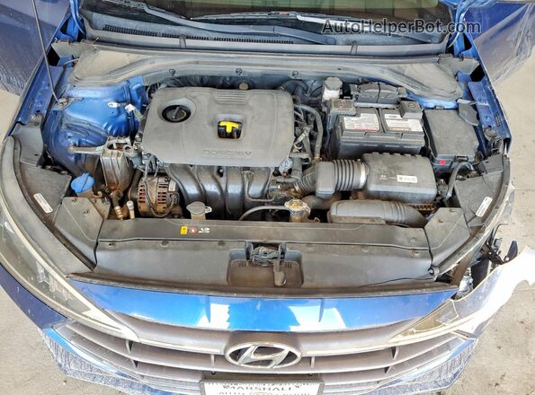 5NPD84LF1KH413116 2019 HYUNDAI ELANTRA Blue Вид задньої частини салону