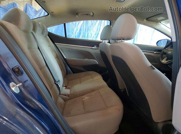 5NPD84LF1KH413116 2019 HYUNDAI ELANTRA Blue Вид задніх сидінь