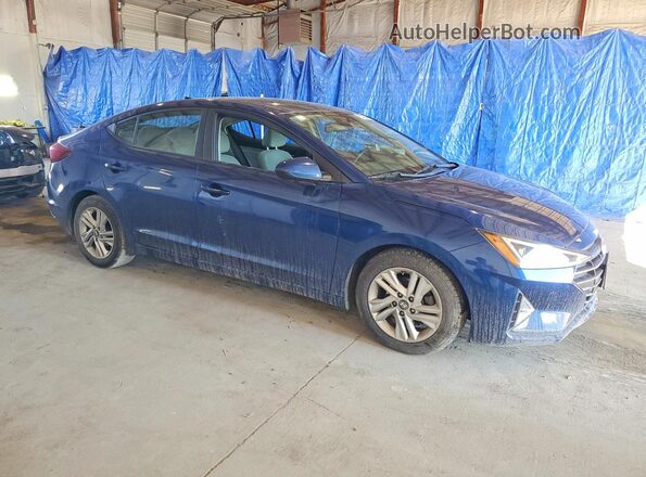 5NPD84LF1KH413116 2019 HYUNDAI ELANTRA Blue Передня права чверть