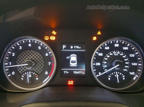 5NPD84LF1KH413116 2019 HYUNDAI ELANTRA Blue Вид щитка приладів