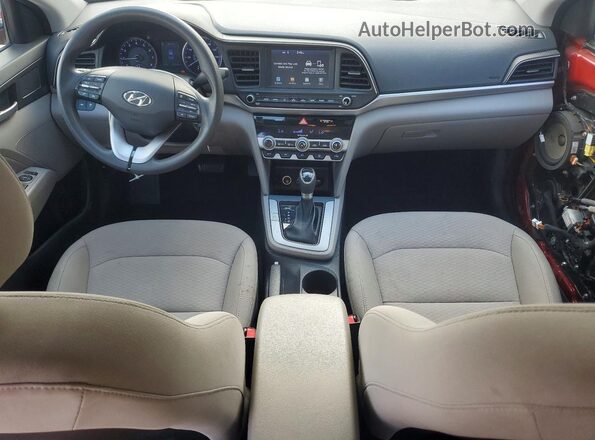 5NPD84LF1LH513184 2020 HYUNDAI ELANTRA Красный Вид панели приборов