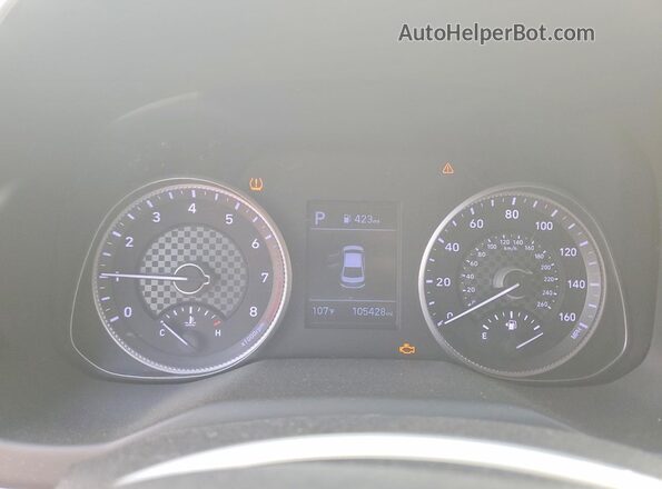 5NPD84LF1LH513184 2020 HYUNDAI ELANTRA Красный Вид щитка приборов