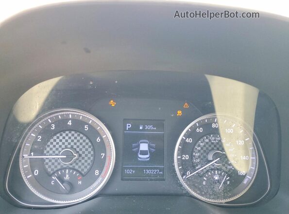 5NPD84LF1LH538814 2020 HYUNDAI ELANTRA Blue Вид щитка приладів