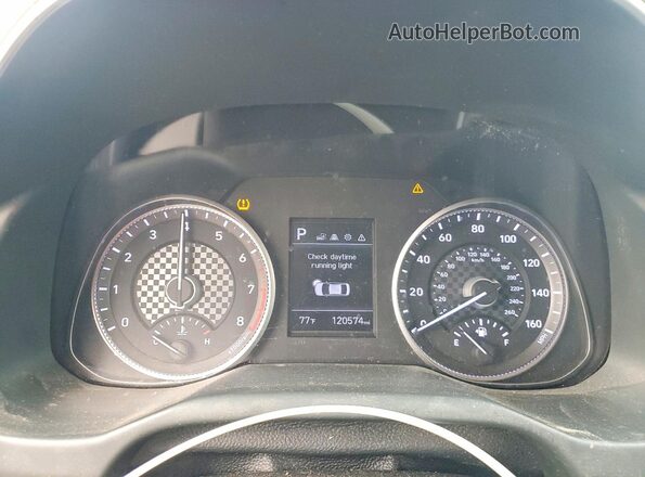 5NPD84LF1LH631946 2020 HYUNDAI ELANTRA Blue ხელსაწყოთა პანელის ხედი