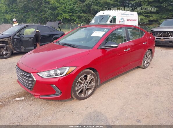 5NPD84LF2HH035333 2017 HYUNDAI ELANTRA Maroon Vista tres cuartos delantera izquierda