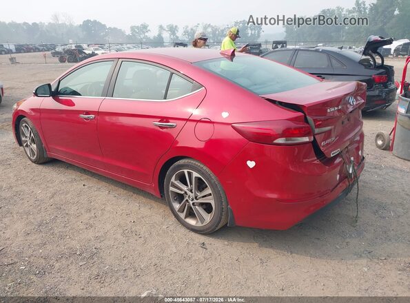 5NPD84LF2HH035333 2017 HYUNDAI ELANTRA Maroon Trasero izquierdo