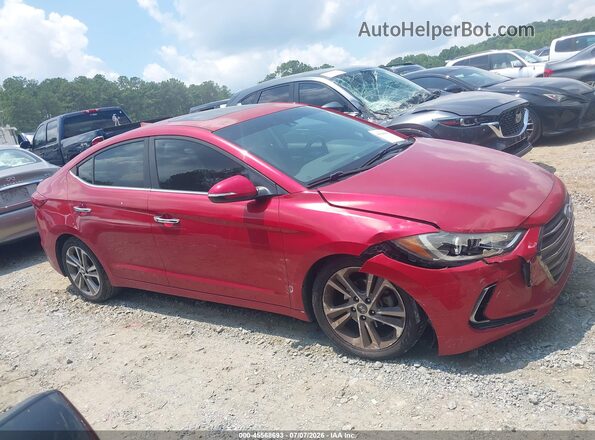 5NPD84LF2HH052438 2017 HYUNDAI ELANTRA Red Vista interior trasera