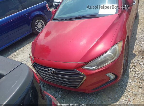 5NPD84LF2HH052438 2017 HYUNDAI ELANTRA Red Vista del cuadro de instrumentos