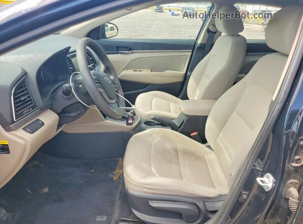 5NPD84LF2HH054920 2017 HYUNDAI ELANTRA Black Widok wnętrza z przodu