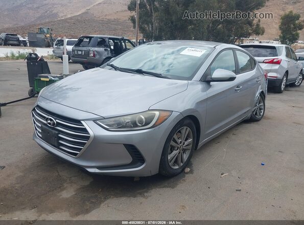 5NPD84LF2HH197866 2017 HYUNDAI ELANTRA Silver წინა მარცხენა ხედი სამი მეოთხედიდან