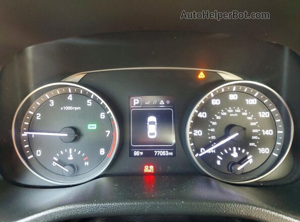 5NPD84LF2HH205223 2017 HYUNDAI ELANTRA Белый Вид щитка приборов