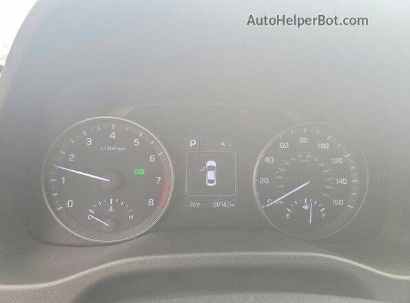 5NPD84LF2JH233934 2018 HYUNDAI ELANTRA Синий Вид щитка приборов