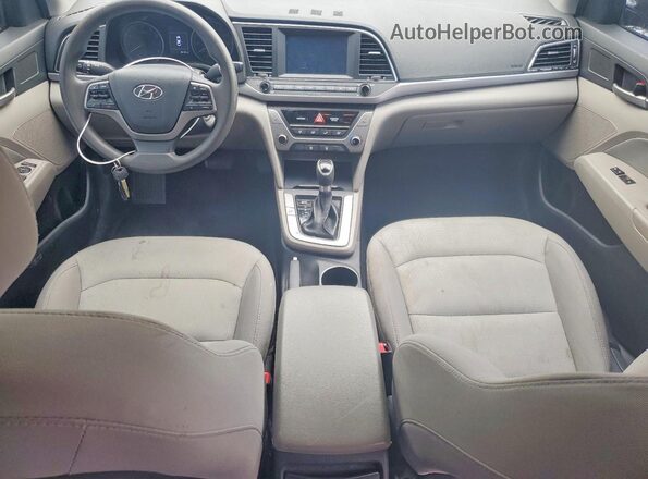 5NPD84LF2JH233934 2018 HYUNDAI ELANTRA Синий Вид панели приборов