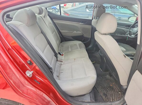 5NPD84LF2JH234985 2018 HYUNDAI ELANTRA Red უკანა სავარძლების ხედი