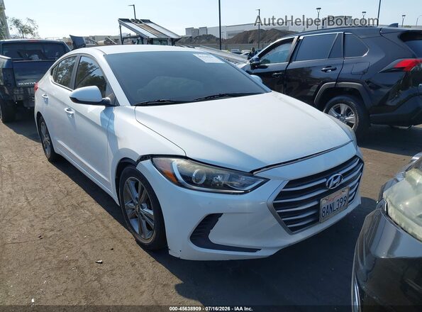 5NPD84LF2JH237465 2018 HYUNDAI ELANTRA White Vista del cuadro de instrumentos