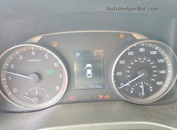 5NPD84LF2JH289890 2018 HYUNDAI ELANTRA Красный Вид щитка приборов