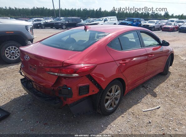 5NPD84LF2JH314514 2018 HYUNDAI ELANTRA Red უკანა მარჯვენა